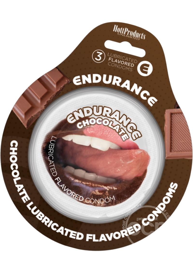 Lubricated Flavored Endurance Condoms 3 Per Pack