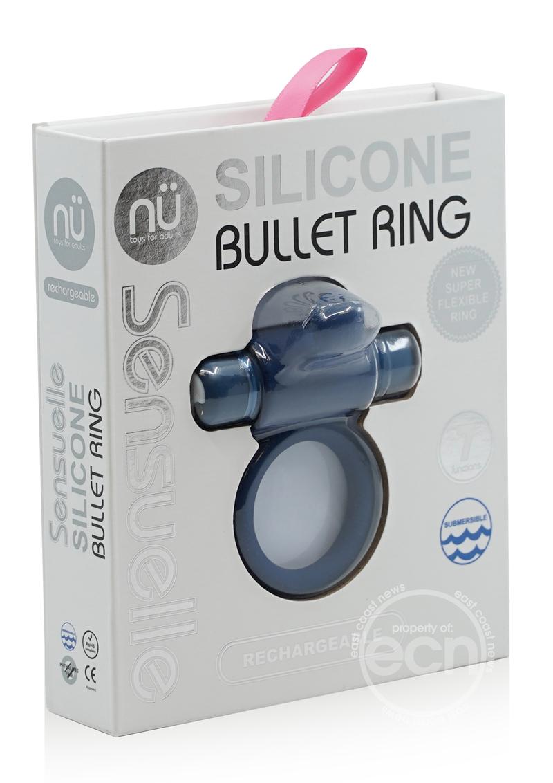 Nu Sensuelle Silicone Bullet Ring Rechargeable Vibrating Cock Ring