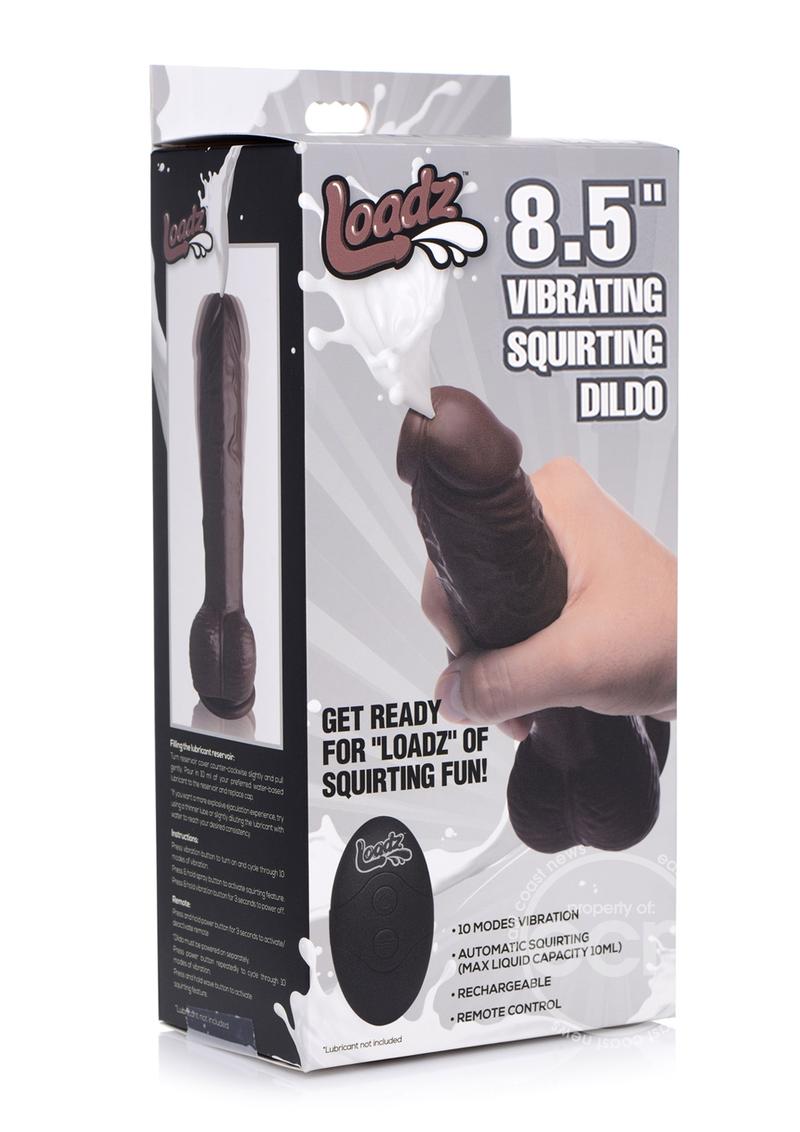 Loadz Vibrating Squirting Dildo with Remote Control 8.5in