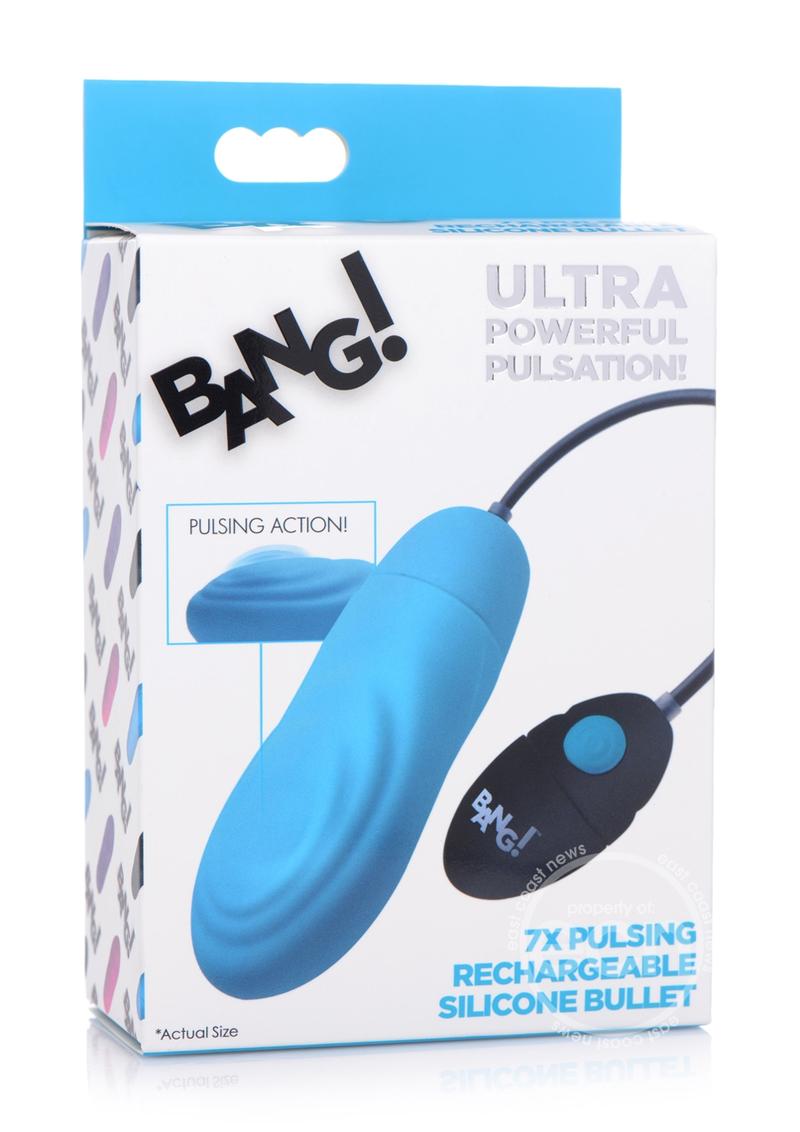 Bang! 7X Pulsing Rechargeable Silicone Bullet Vibrator