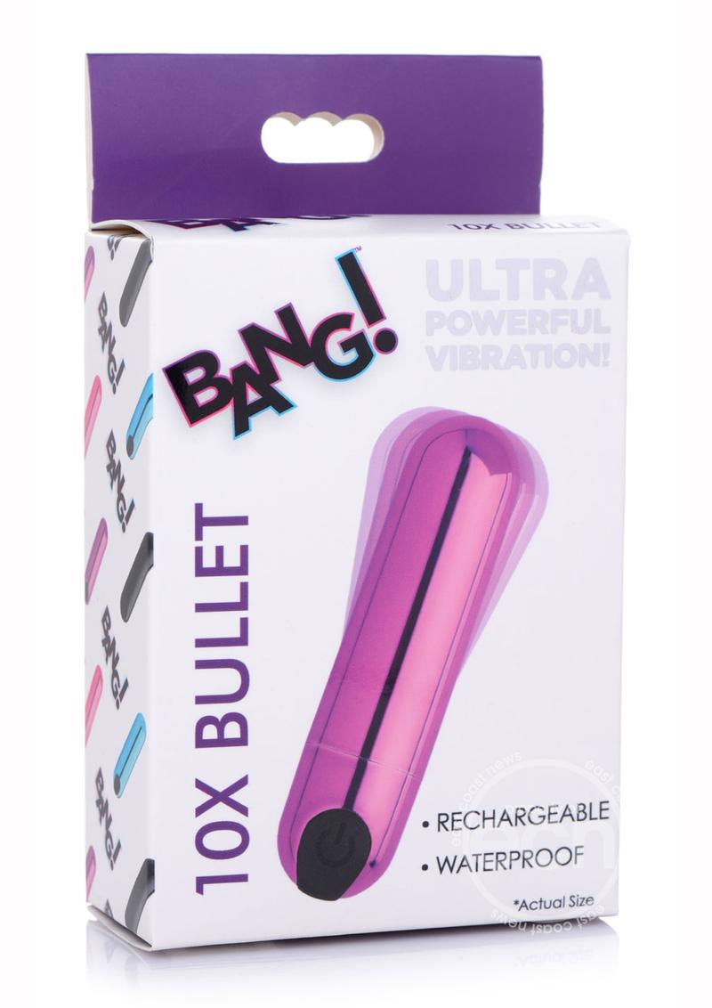 Bang! 10X Vibrating Metallic Rechargeable Bullet Vibrator