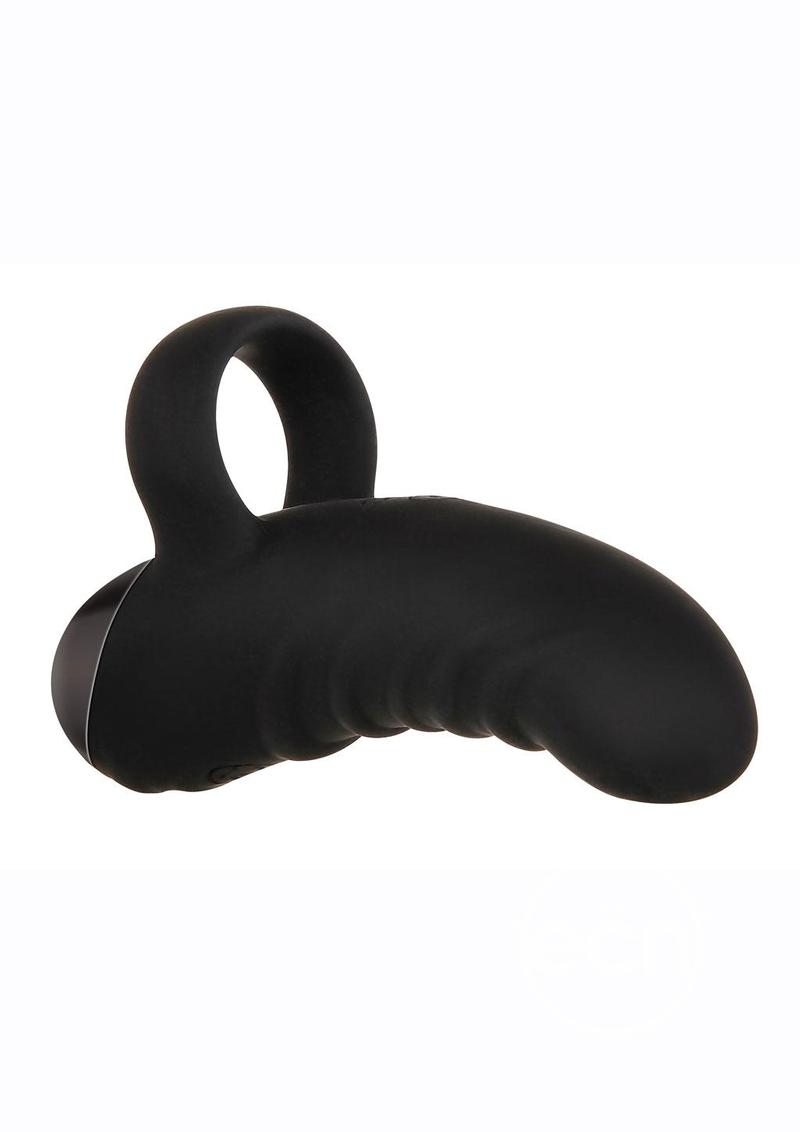 Hooked On You Silicone Rechargeable Vibrator - Black