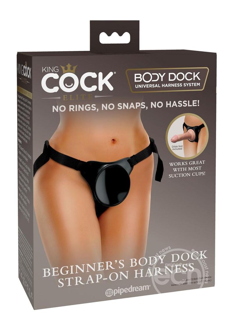 King Cock Elite Beginner's Body Dock Harness System - Black