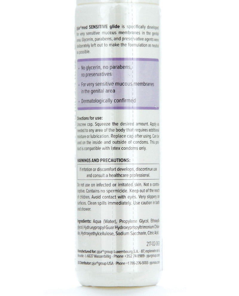 Pjur Med Sensitive Glide Water Based Personal Lubricant - 100ml Bottle