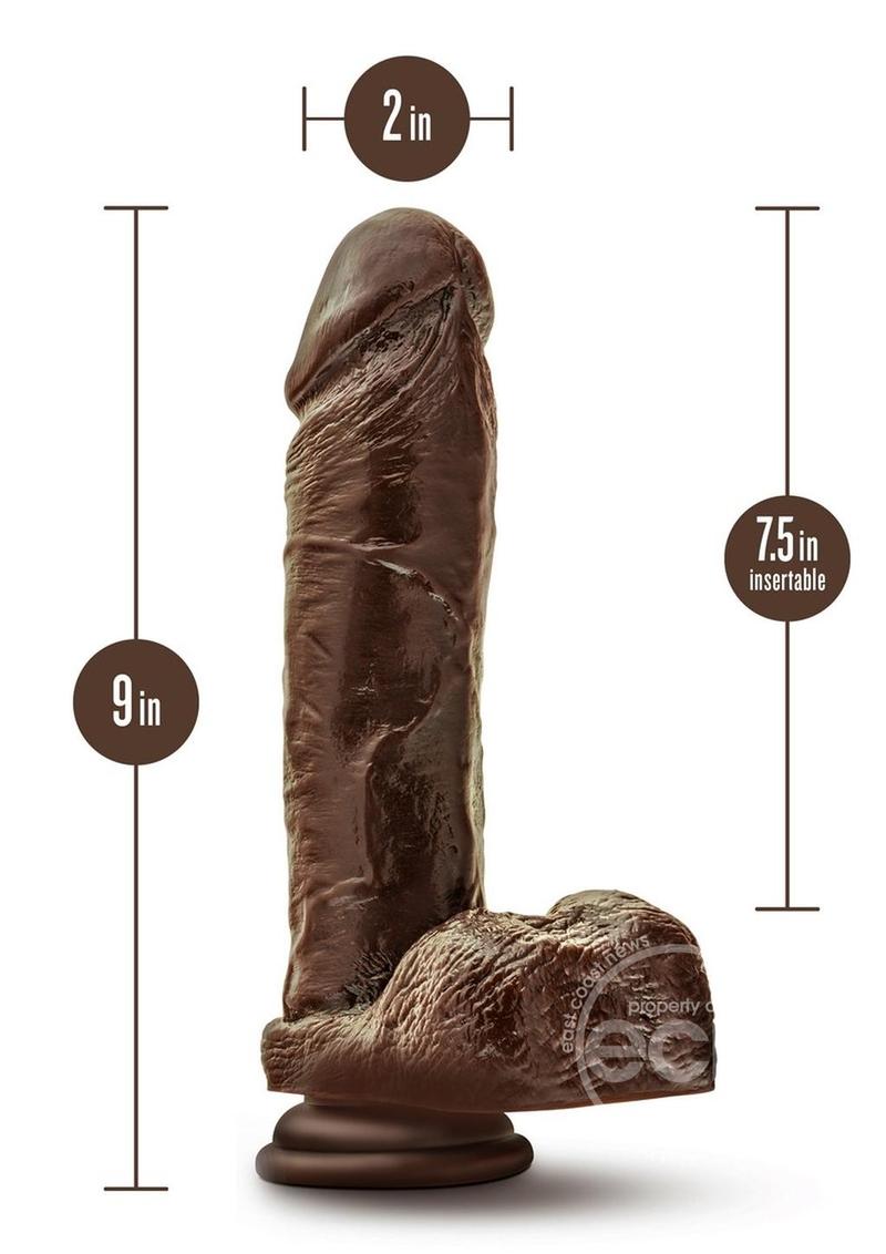 Dr. Skin Plus Thick Posable Dildo with Balls 9in