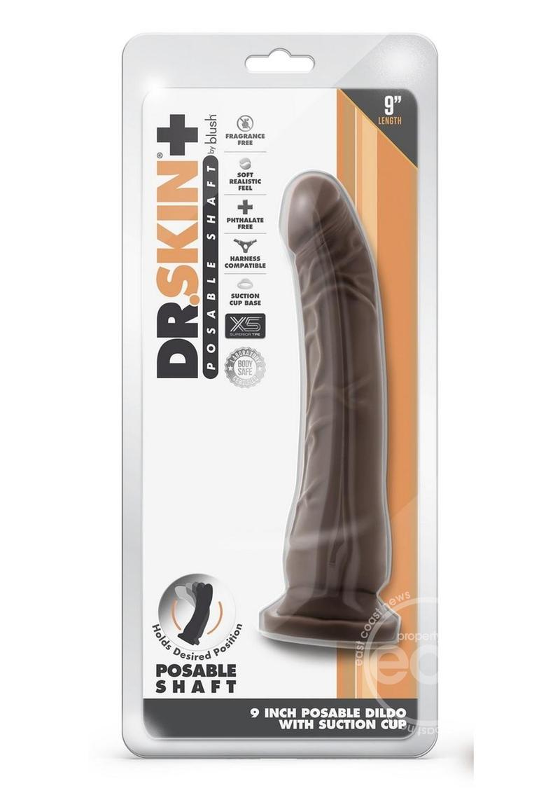 Dr. Skin Plus Posable Dildo with Suction Cup 9in