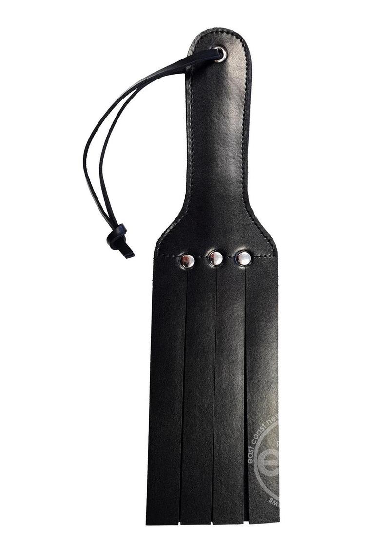 Rouge 4 Strap Leather Paddle - Black