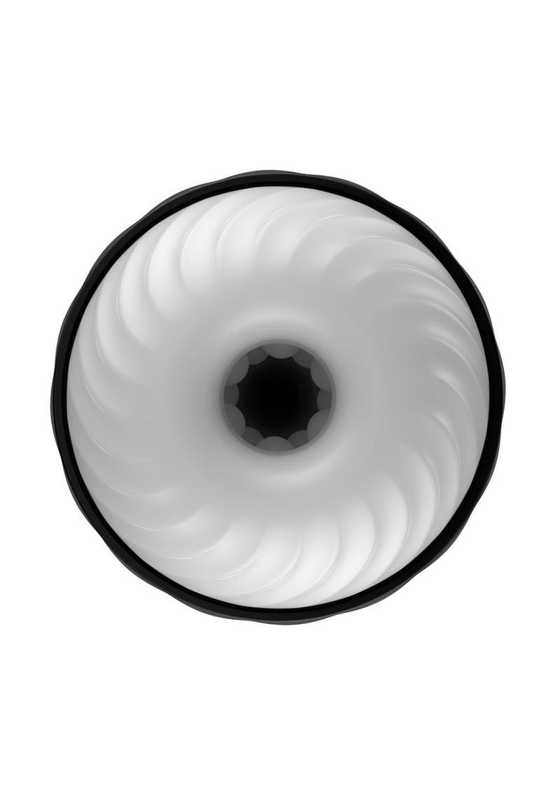 Svakom Sam Neo Silicone Interactive Rechargeable Masturbator - Black/White