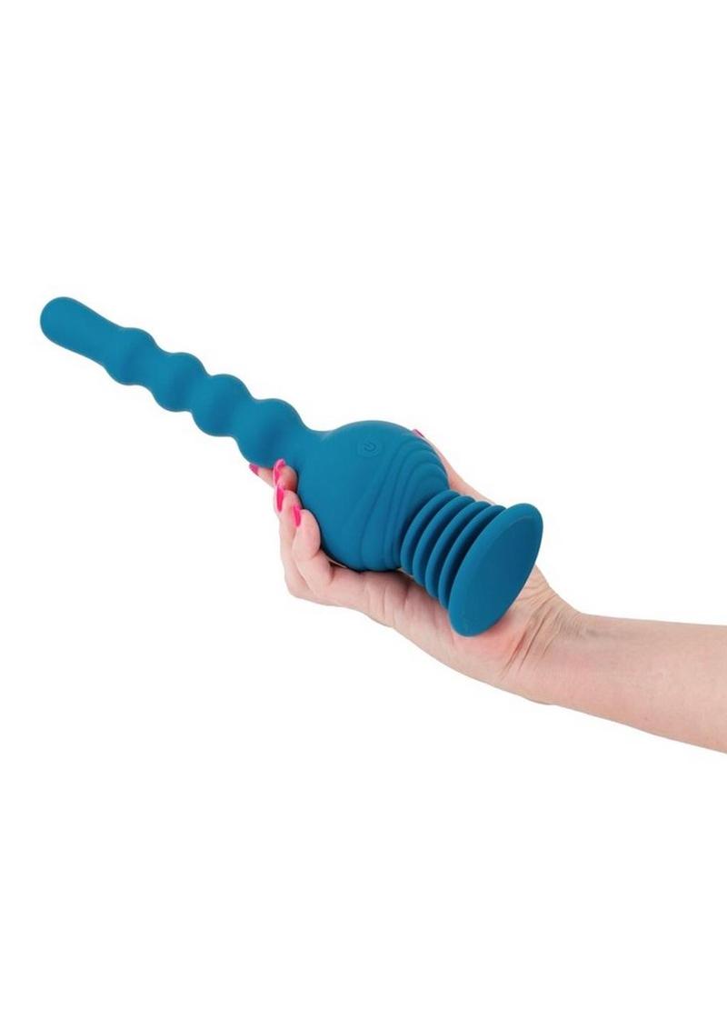 Revolution Hurricane Rechargeable Silicone Vibrator with Remote Control - Teal