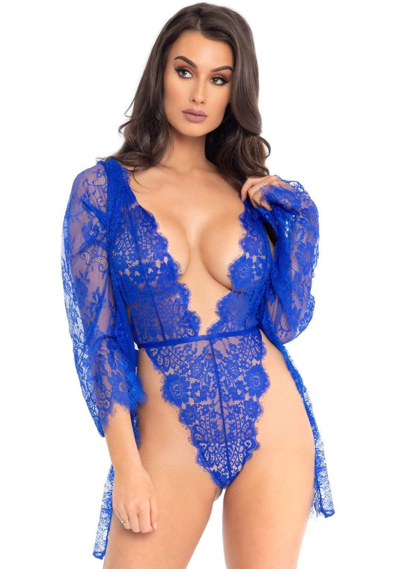 Love Affair Lace Robe & Teddy Set