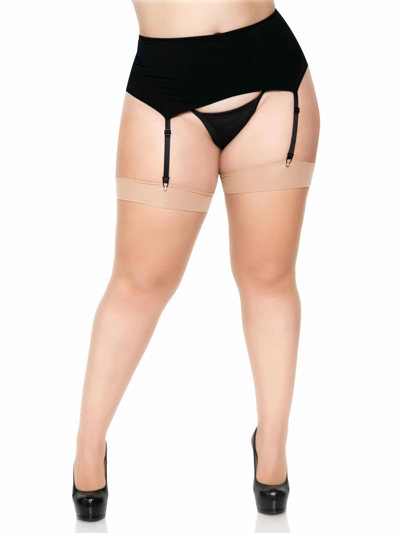 Kumi Net Thigh High Stockings Nude