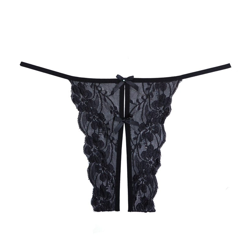 Secrets Lace and Bows Open Panty