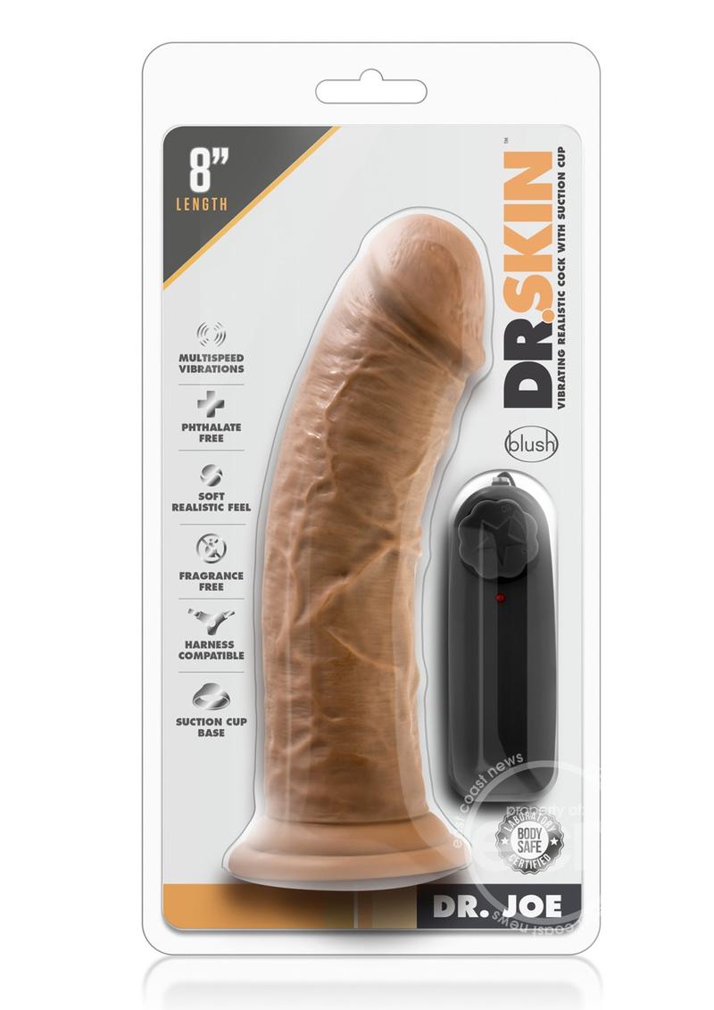 Dr. Skin Dr. Joe Vibrating Dildo with Remote Control 8in