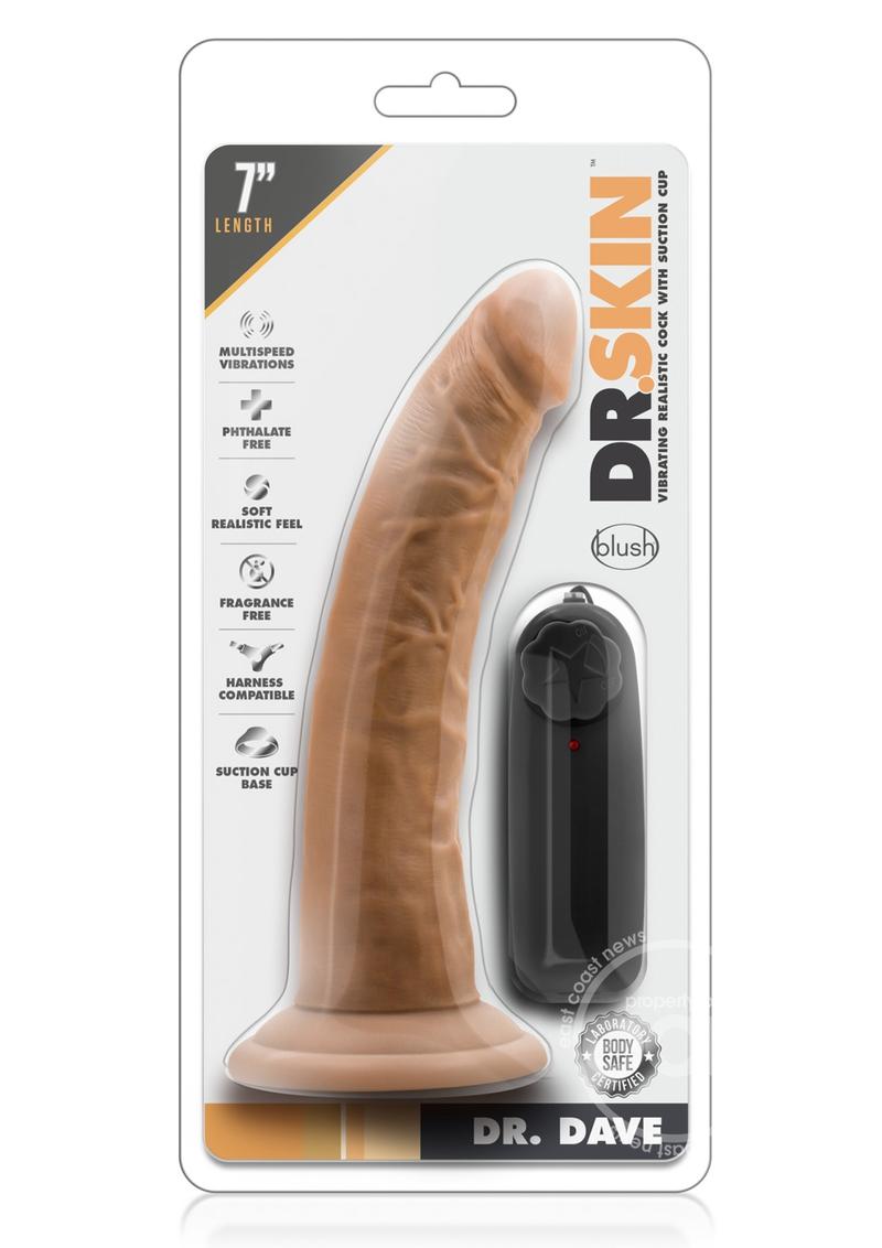 Dr. Skin Dr. Dave Vibrating Dildo with Suction Cup 7in
