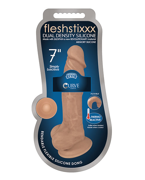Fleshstixxx Silicone Bendable Dong With Balls 7in