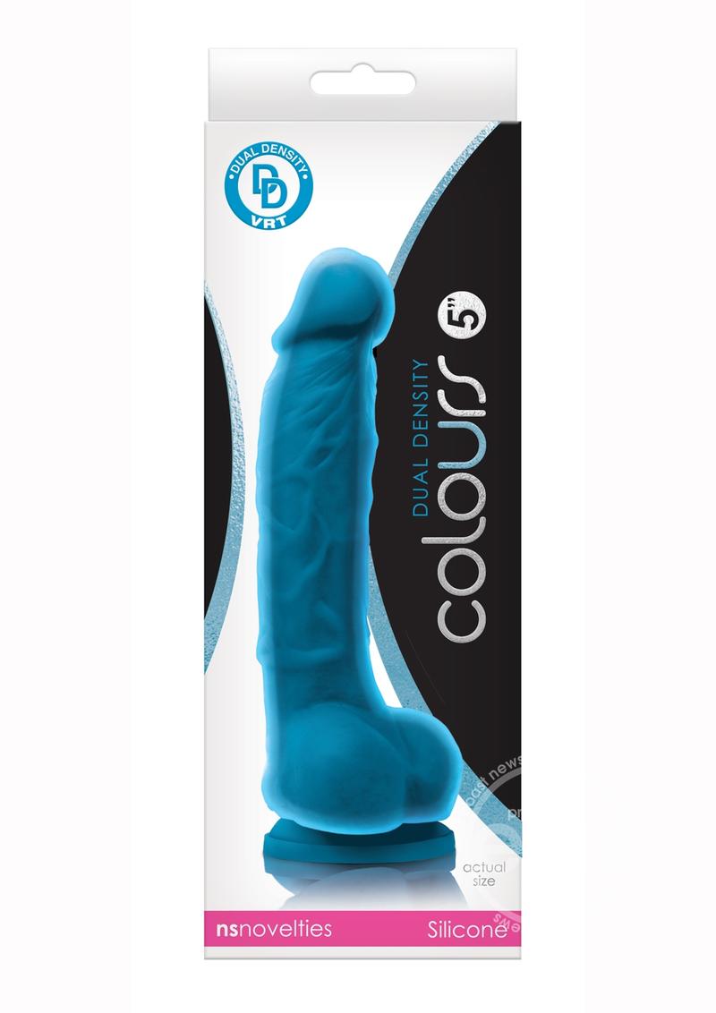 Colours Dual Density 5" Dong w/Balls & Suction Cup - The Lingerie Store