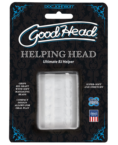 Good Head Helping Head Ultimate BJ Helper 2" Masturbator - Clear - The Lingerie Store