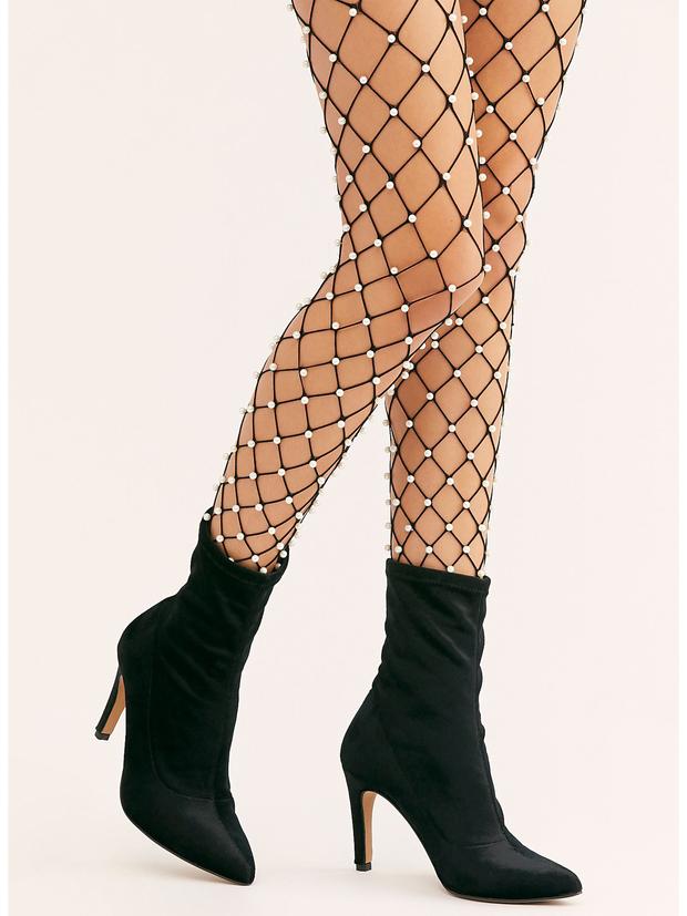 Reina Pearl Fence Net Tights