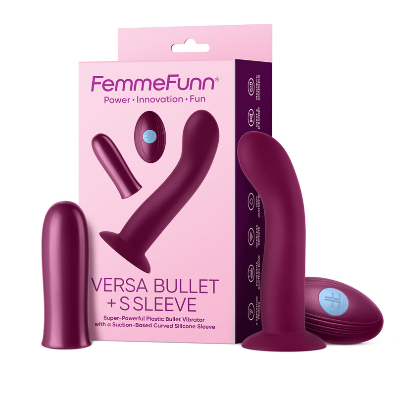 Femme Funn Versa Bullet w/Shaft Sleeve - Dark Fuchsia