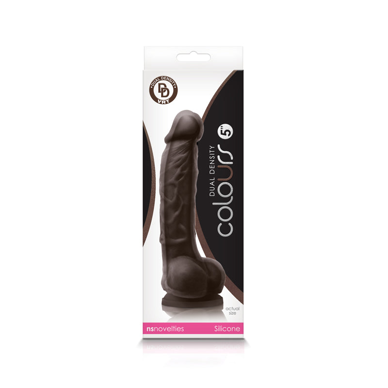 Colours Dual Density 5" Dong w/Balls & Suction Cup - The Lingerie Store