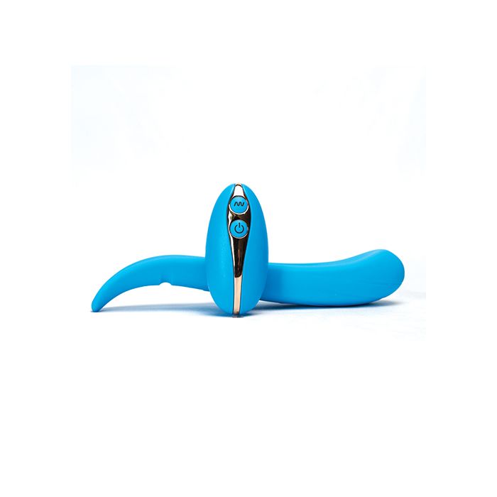 2ChooseLove The LuvSlide Couples Vibrator w/Remote - Blue
