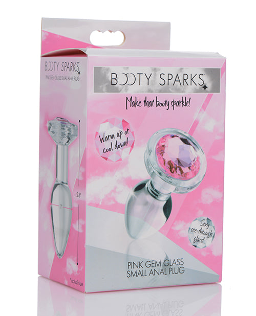 Booty Sparks Pink Gem Glass Anal Plug