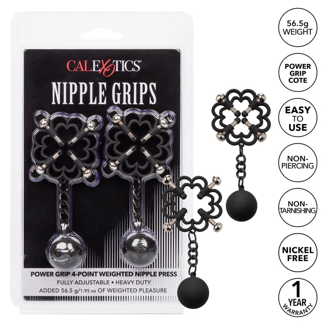 Nipple Grips Power Grip 4-Point Weighted Nipple Press