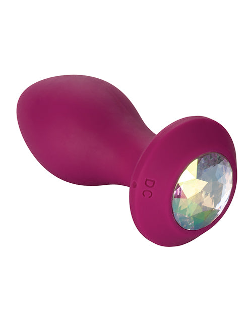 Power Gem Vibrating Crystal Probe Silicone Rechargeable Butt Plug