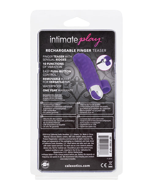 Intimate Play Rechargeable Finger Teaser - Purple