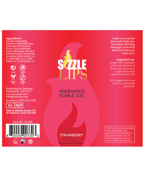 Sizzle Lips Warming Gel - 4.2 oz