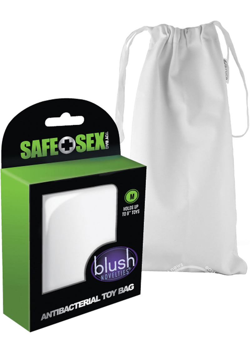 Safe Sex Antibacterial Toy Bag - White