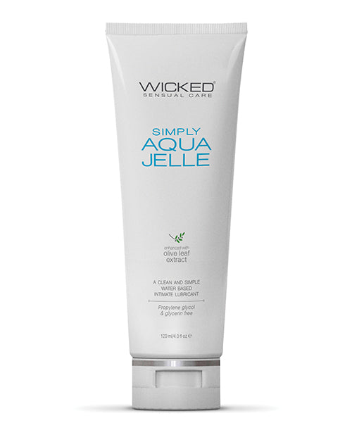 Wicked Sensual Care Simply Aqua Jelle Water Based Lubricant - 4 oz - The Lingerie Store