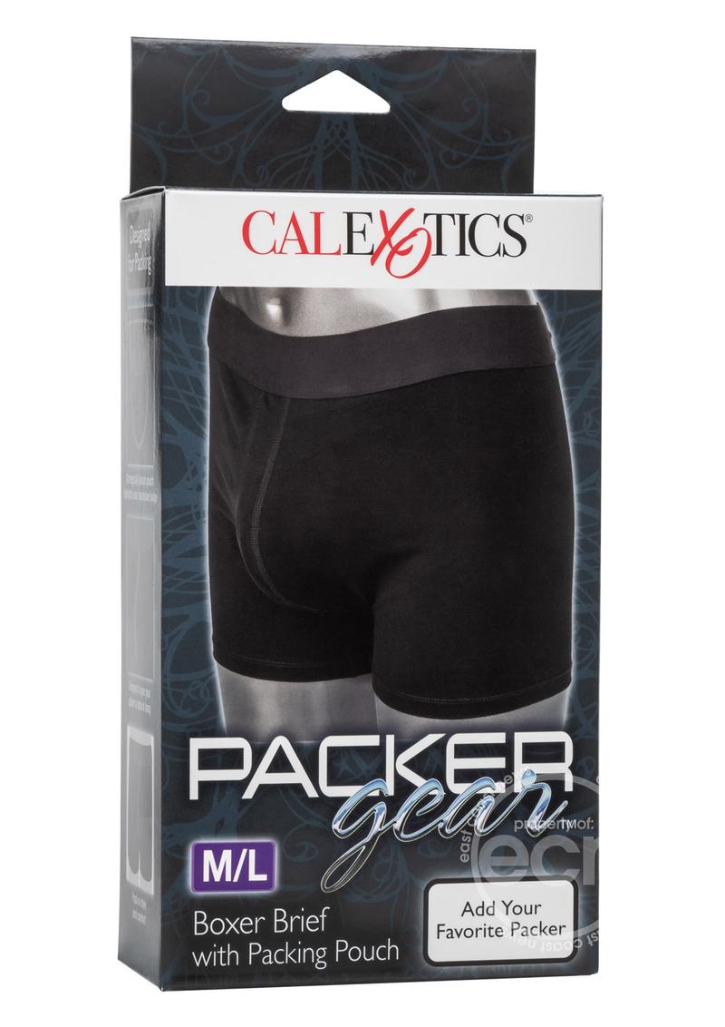 Packer Gear Boxer Brief With Packing Pouch - Black - The Lingerie Store