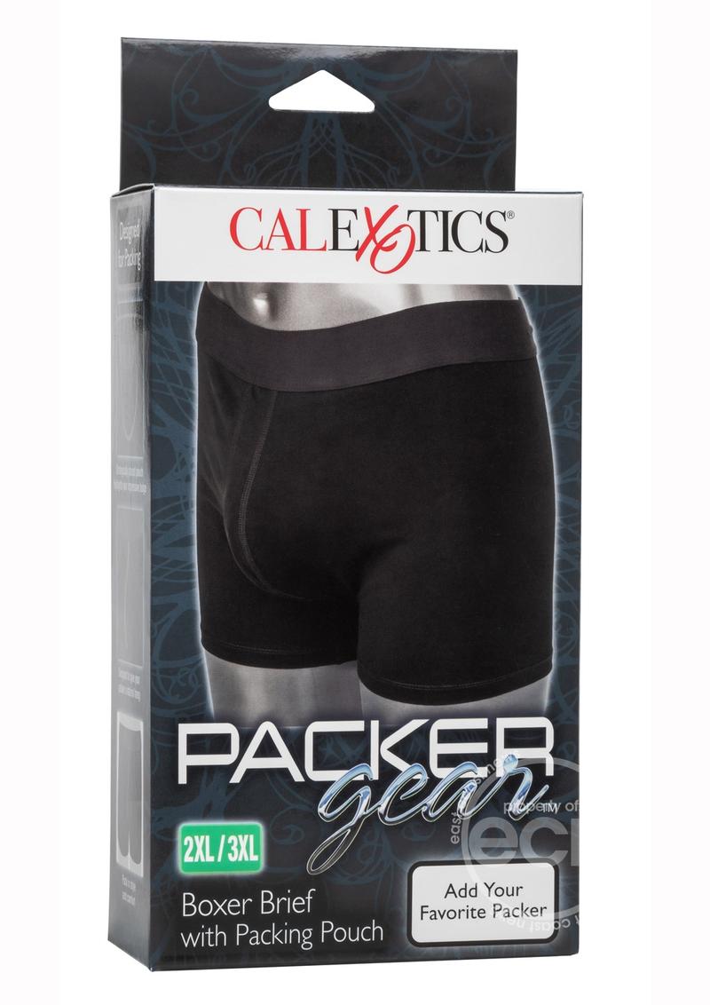 Packer Gear Boxer Brief With Packing Pouch - Black - The Lingerie Store