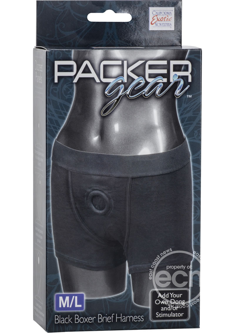 Packer Gear Boxer Brief Harness - Black - The Lingerie Store