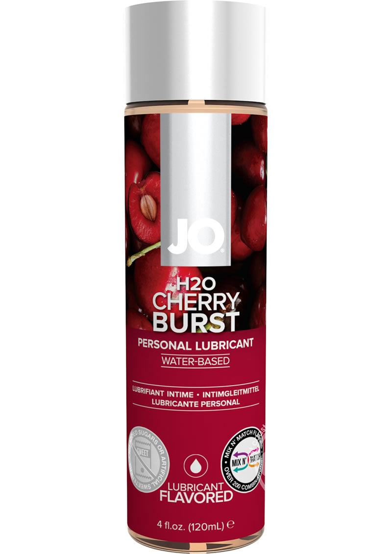 Jo H2O Water Based Personal Flavored Lubricant Cherry Burst - The Lingerie Store