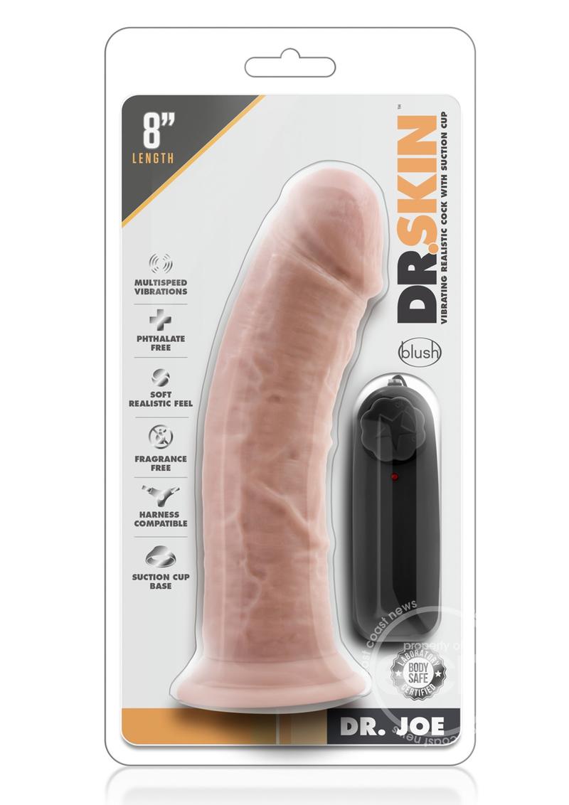 Dr. Skin Dr. Joe Vibrating Dildo with Remote Control 8in