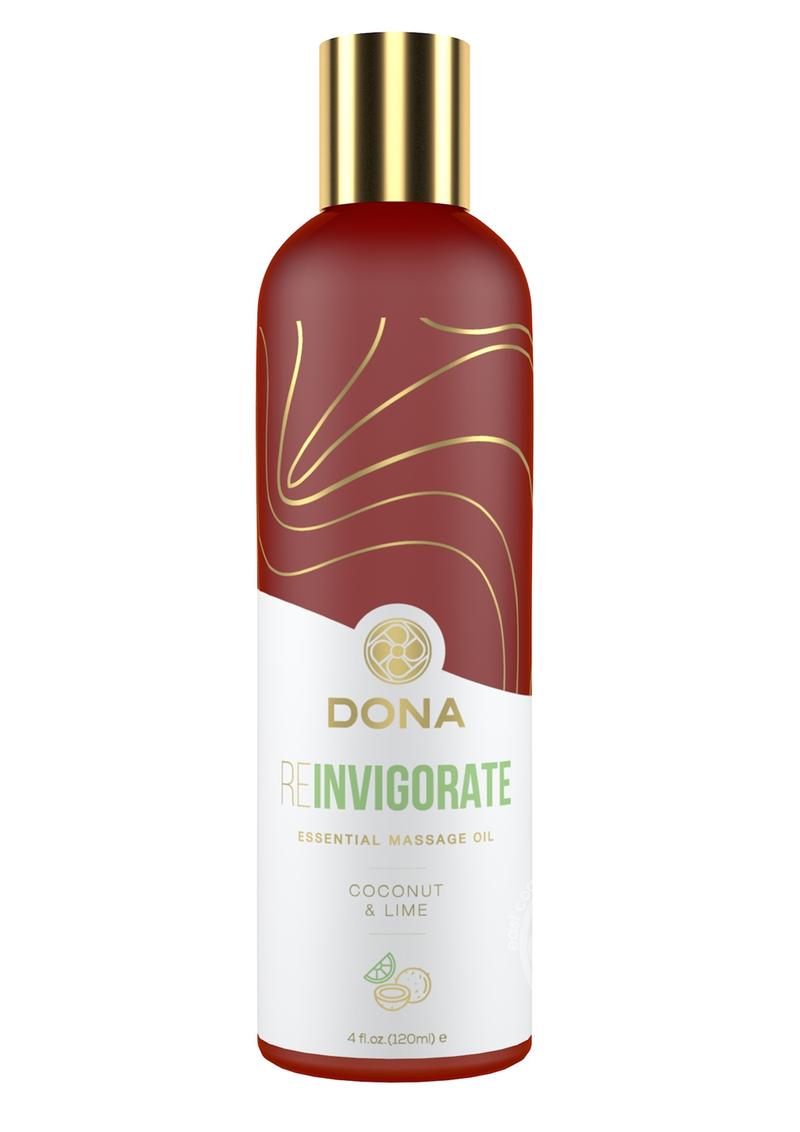 Dona Reinvigorate Vegan Massage Oil Coconut & Lime 4oz