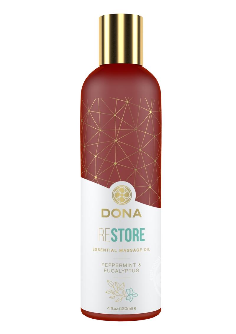 Dona Restore Vegan Massage Oil Peppermint & Eucalyptus 4oz