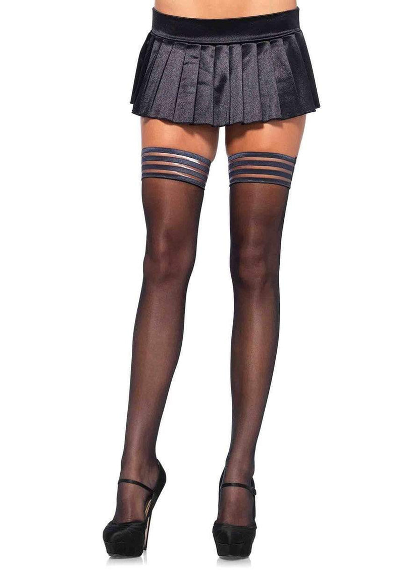 Striped Stay Up Thigh Highs