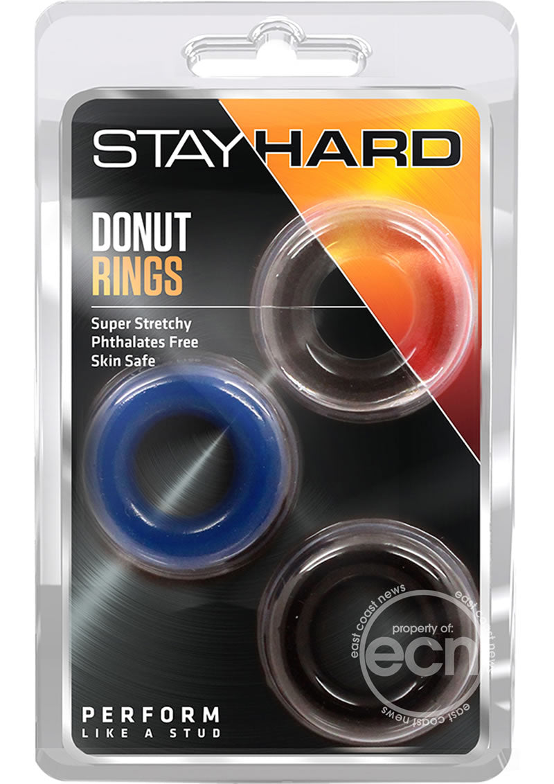 Stay Hard Donut Cock Rings - Assorted