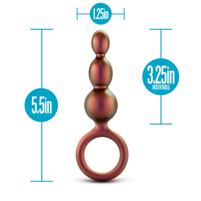 Anal Adventures Matrix - Beaded Loop Plug - Copper