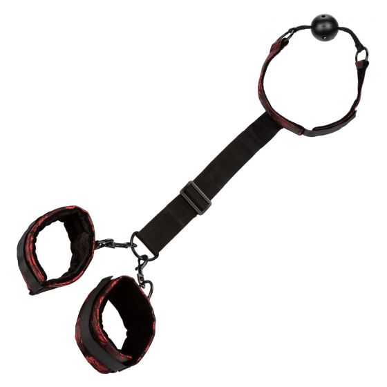 Scandal Breathable Ball Gag With Cuffs