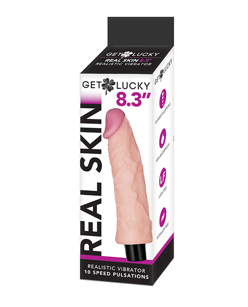 Voodoo Get Lucky 8.3" Real Skin Series Vibrating - Flesh