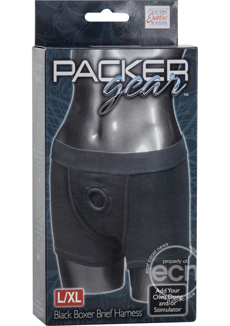 Packer Gear Boxer Brief Harness - Black - The Lingerie Store