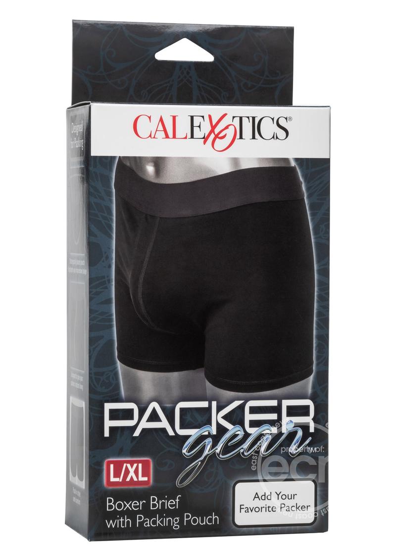 Packer Gear Boxer Brief With Packing Pouch - Black - The Lingerie Store